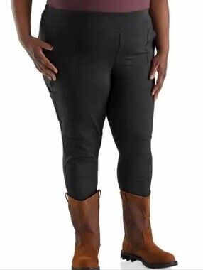 NEW Carhartt Black Force Fitted Utility Leggings Pants 2X (20W-22W)